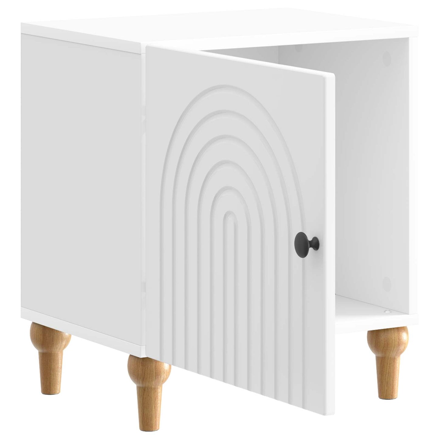 Noční Skříňka 2 Pcs Bílá S Vysokým Leskem 43 X 34,5 X 50 Cm