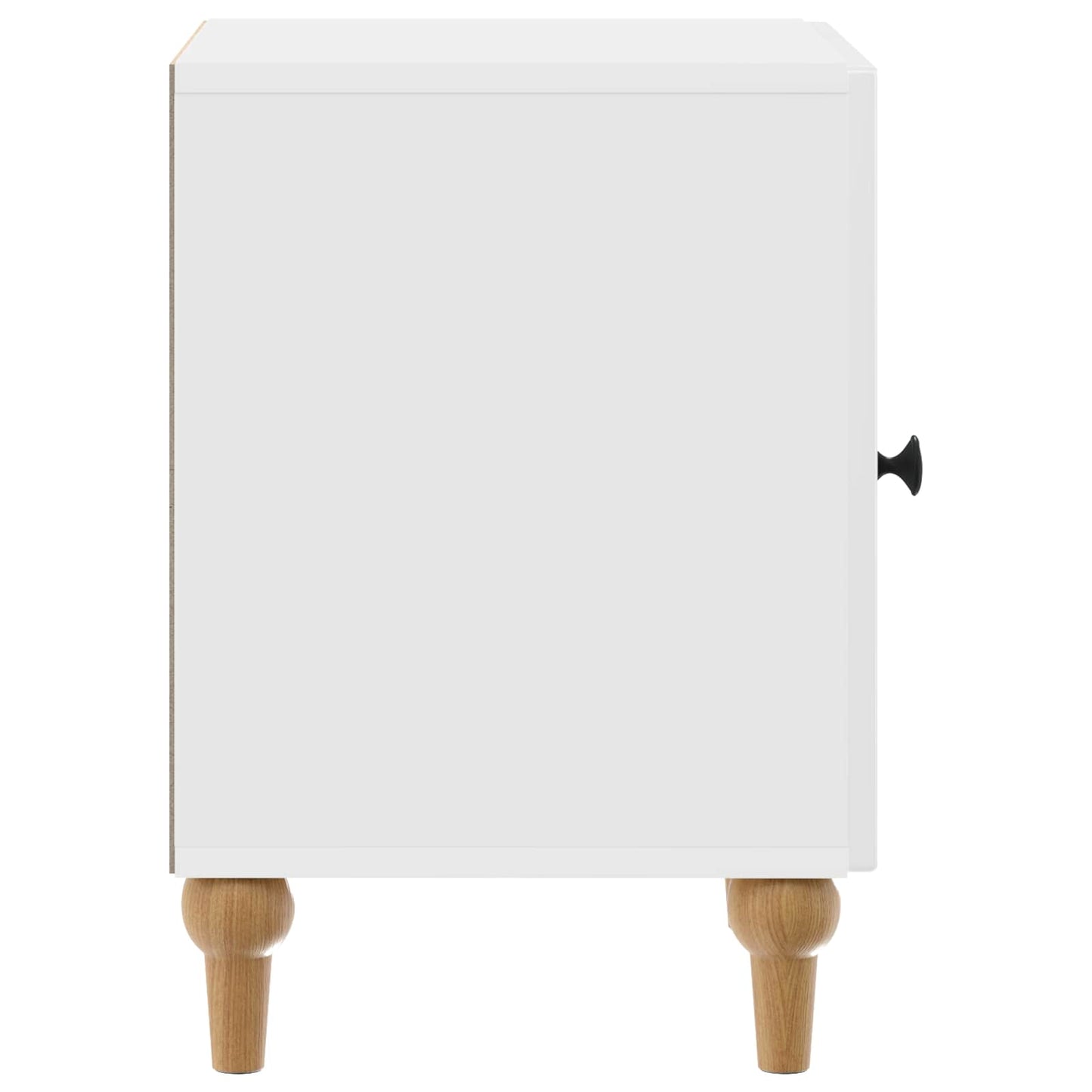 Noční Skříňka 2 Pcs Bílá S Vysokým Leskem 43 X 34,5 X 50 Cm
