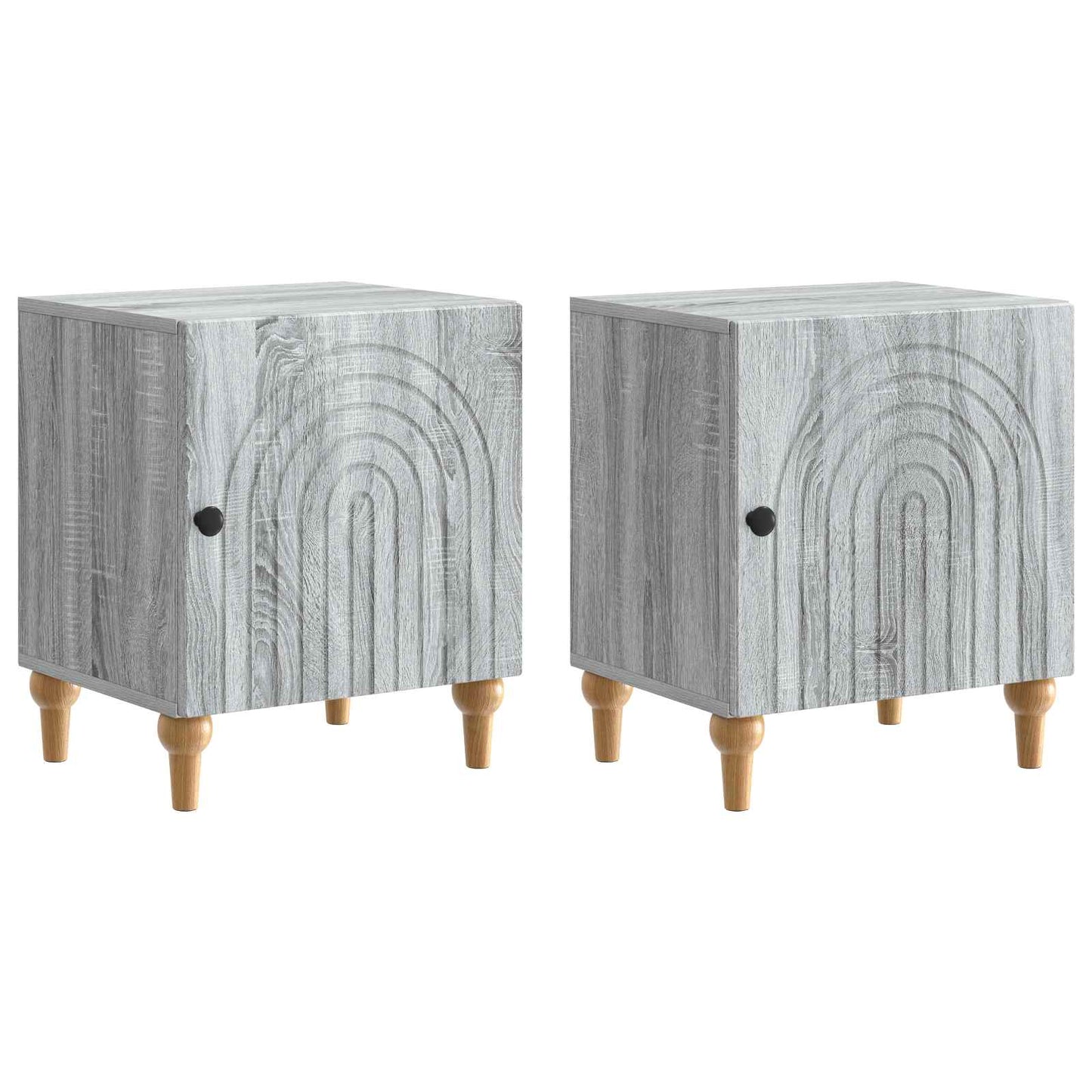 Noční Skříňka 2 Pcs Šedá Sonoma 43 X 34,5 X 50 Cm