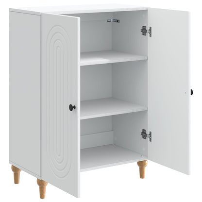 Servírovací Skříň Bílá 66 X 34,5 X 90 Cm Kompozitní Dřevo