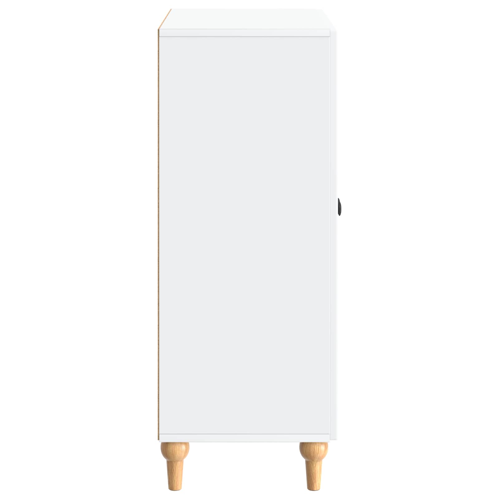 Servírovací Skříň Bílá 66 X 34,5 X 90 Cm Kompozitní Dřevo