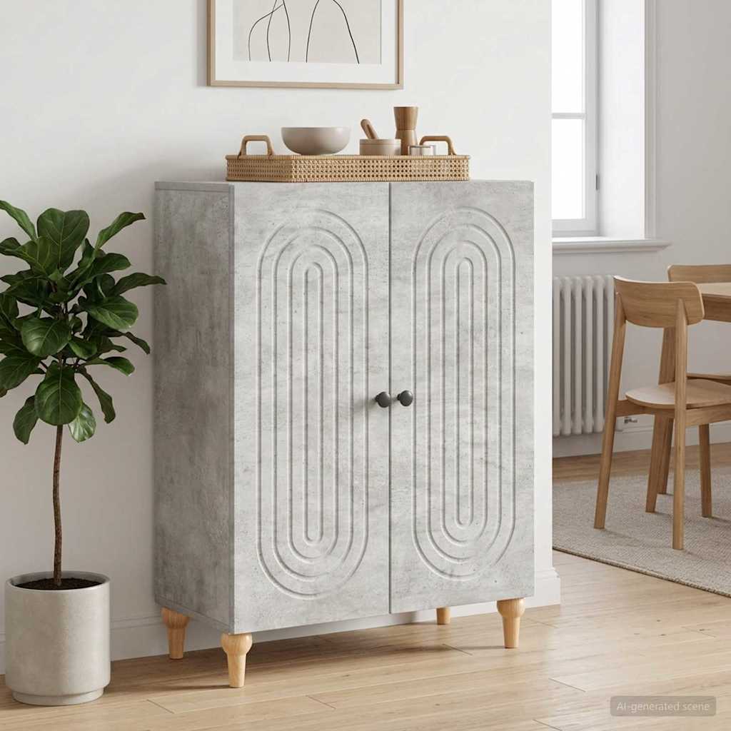 Servírovací Skříň Betonově Šedá 66 X 34,5 X 90 Cm