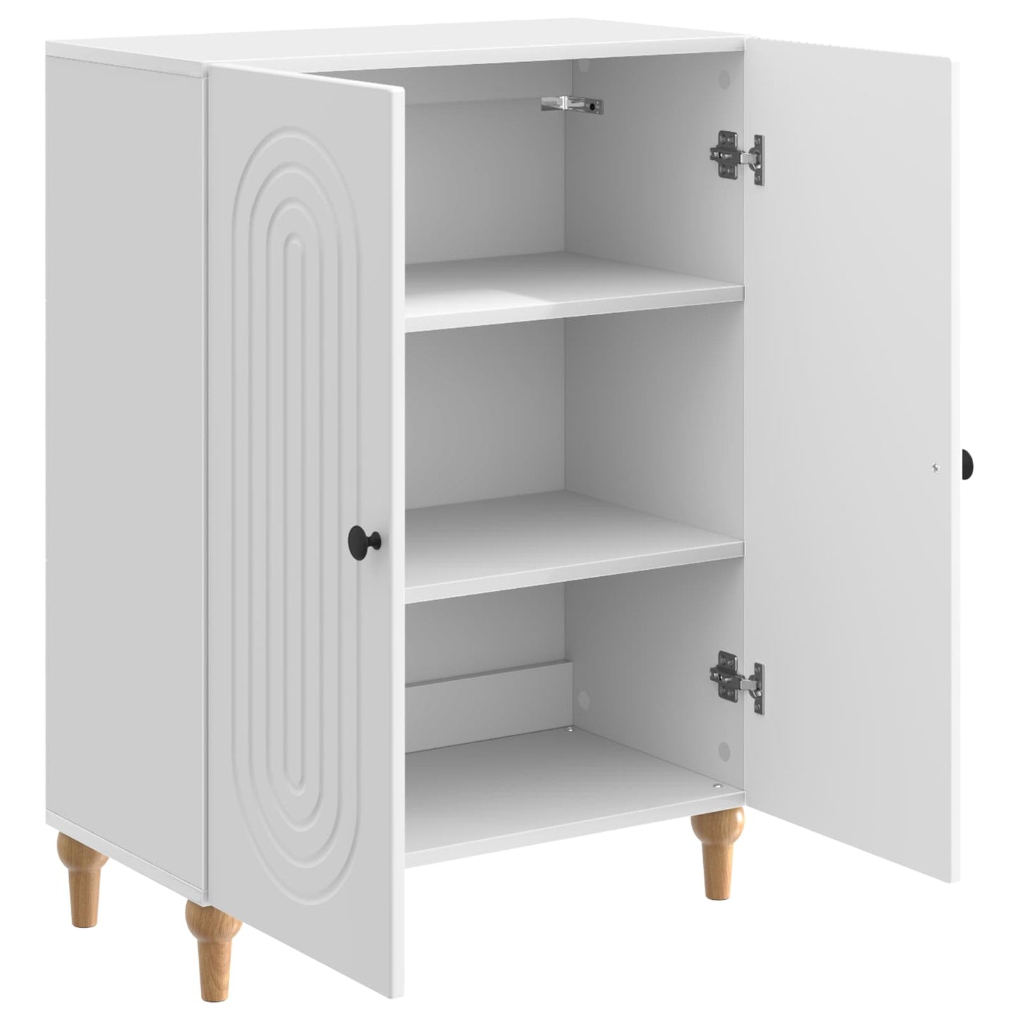 Servírovací Skříň Bílá S Vysokým Leskem 66 X 34,5 X 90 Cm