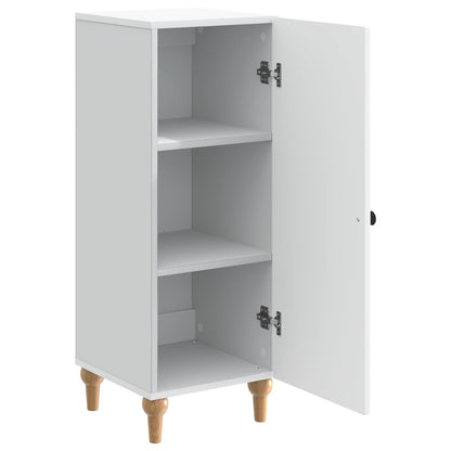 Servírovací Skříň Bílá 33 X 34,5 X 90 Cm Kompozitní Dřevo