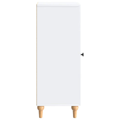 Servírovací Skříň Bílá 33 X 34,5 X 90 Cm Kompozitní Dřevo