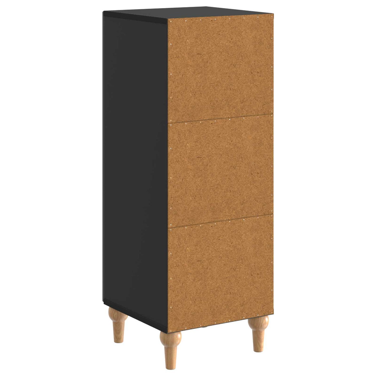 Servírovací Skříň Černá 33 X 34,5 X 90 Cm Kompozitní Dřevo