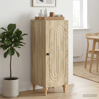 Servírovací Skříň Dub Sonoma 33 X 34,5 X 90 Cm Kompozitní Dřevo