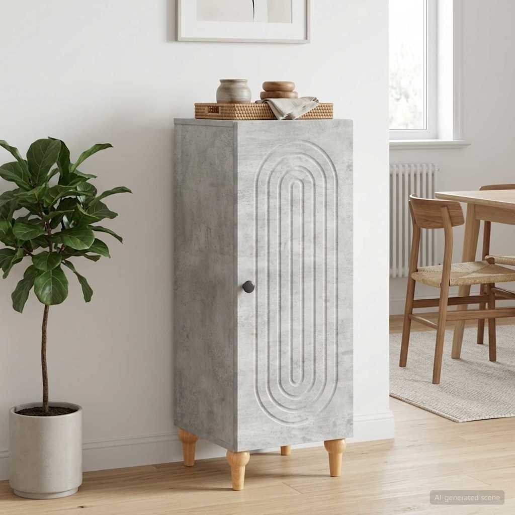 Servírovací Skříň Betonově Šedá 33 X 34,5 X 90 Cm