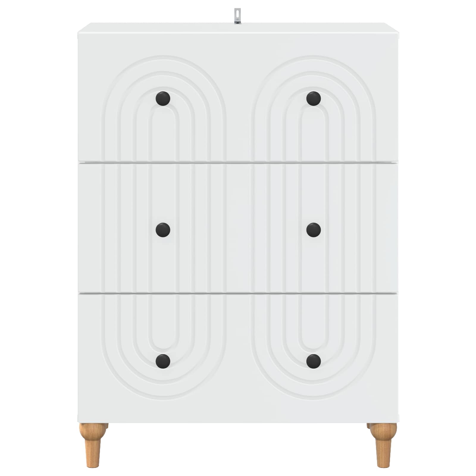 Skříň Se Zásuvkami Bílá 66 X 34,5 X 90 Cm Kompozitní Dřevo
