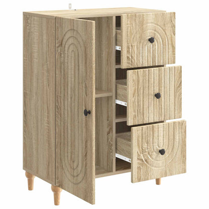 Servírovací Skříň Dub Sonoma 66 X 34,5 X 90 Cm Kompozitní Dřevo