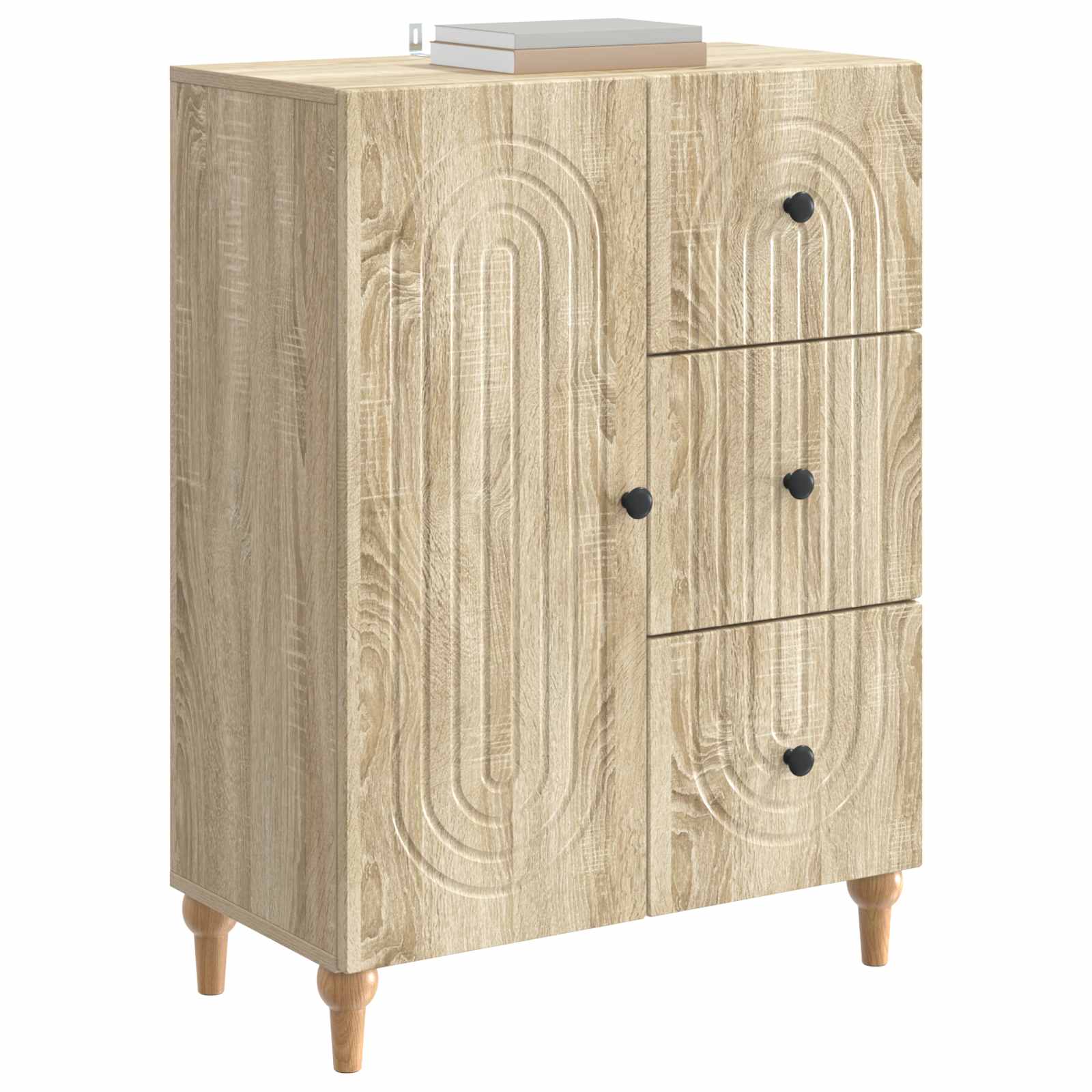 Servírovací Skříň Dub Sonoma 66 X 34,5 X 90 Cm Kompozitní Dřevo