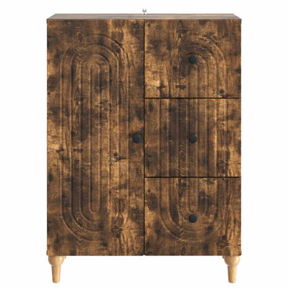 Servírovací Skříň Se Zásuvkou Kouřový Dub 66 X 34,5 X 90 Cm