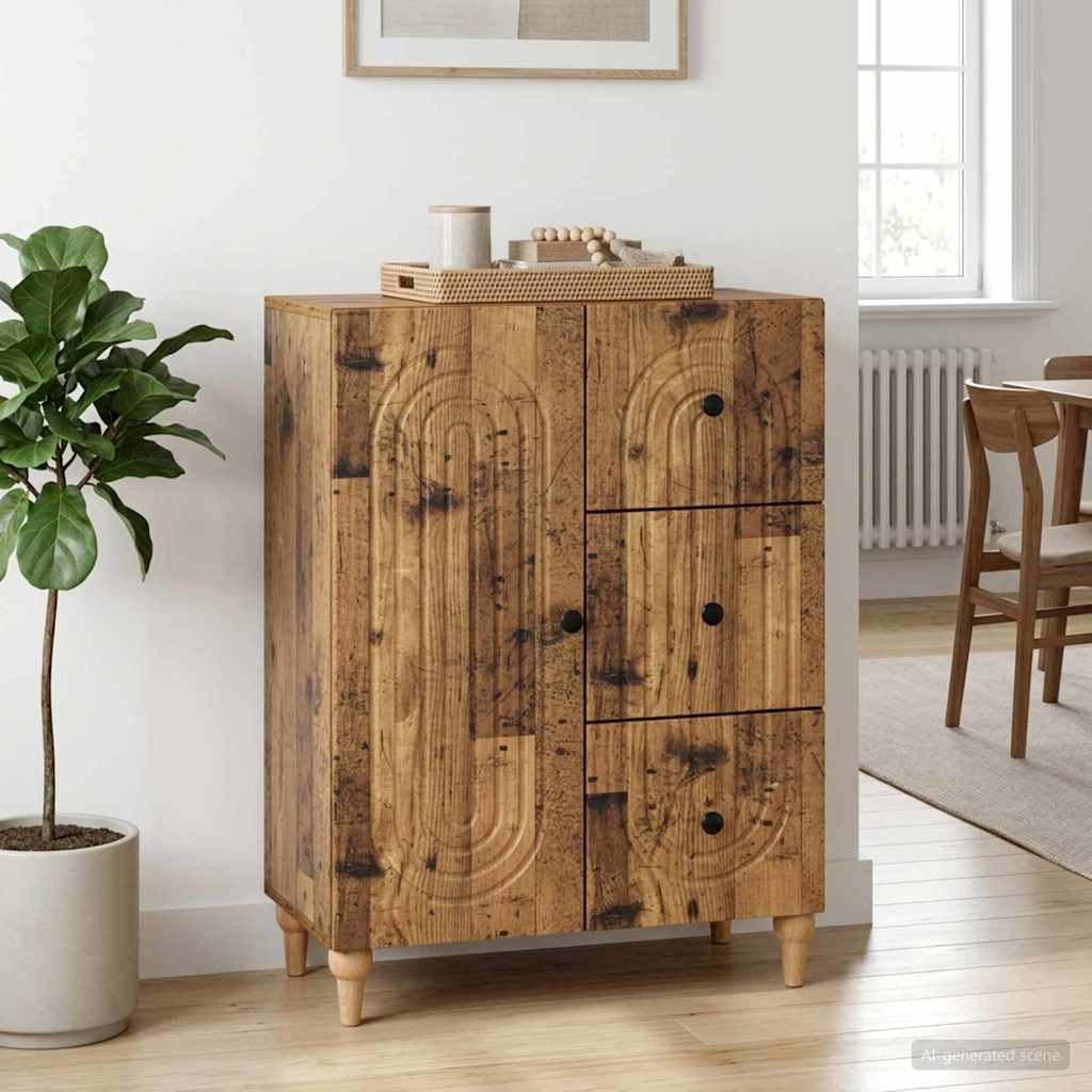 Servírovací Skříň Se Zásuvkou Staré Dřevo 66 X 34,5 X 90 Cm