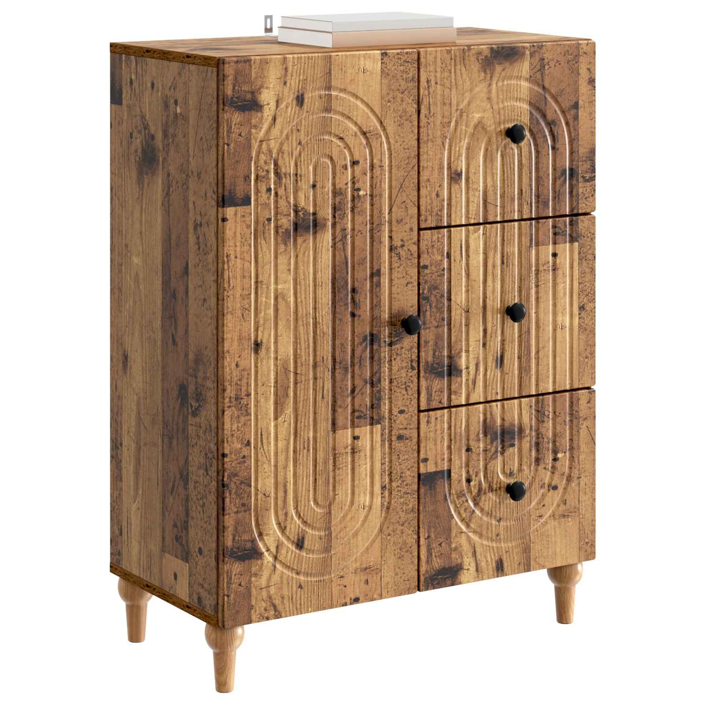 Servírovací Skříň Se Zásuvkou Staré Dřevo 66 X 34,5 X 90 Cm