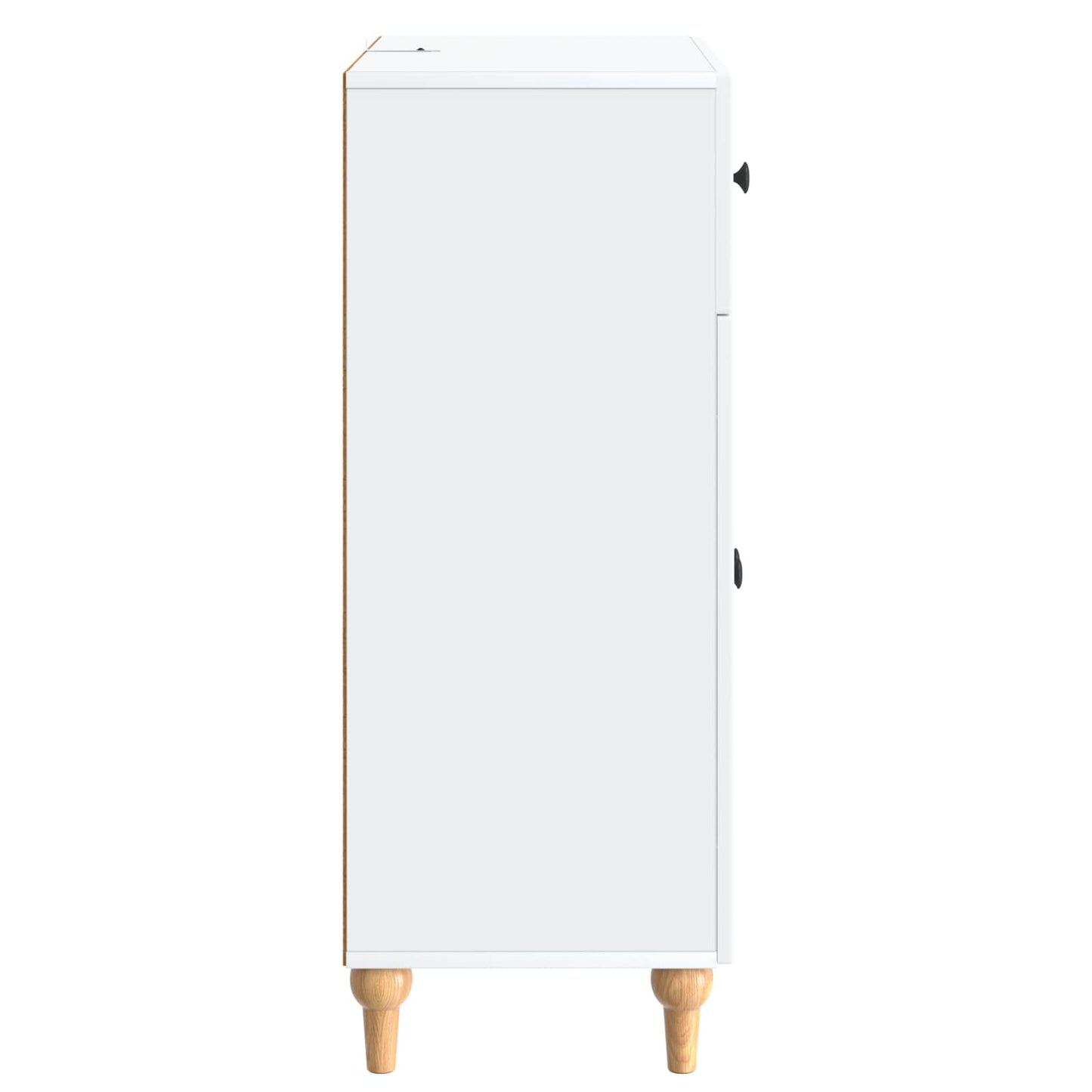 Servírovací Skříň Bílá 66 X 34,5 X 90 Cm Kompozitní Dřevo