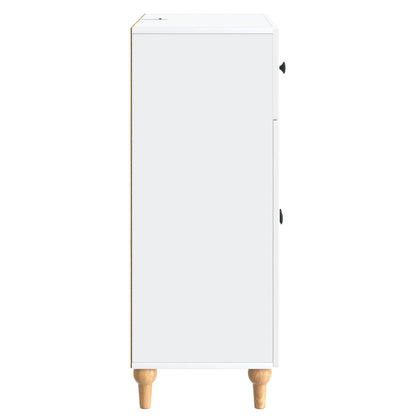 Servírovací Skříň Bílá 66 X 34,5 X 90 Cm Kompozitní Dřevo