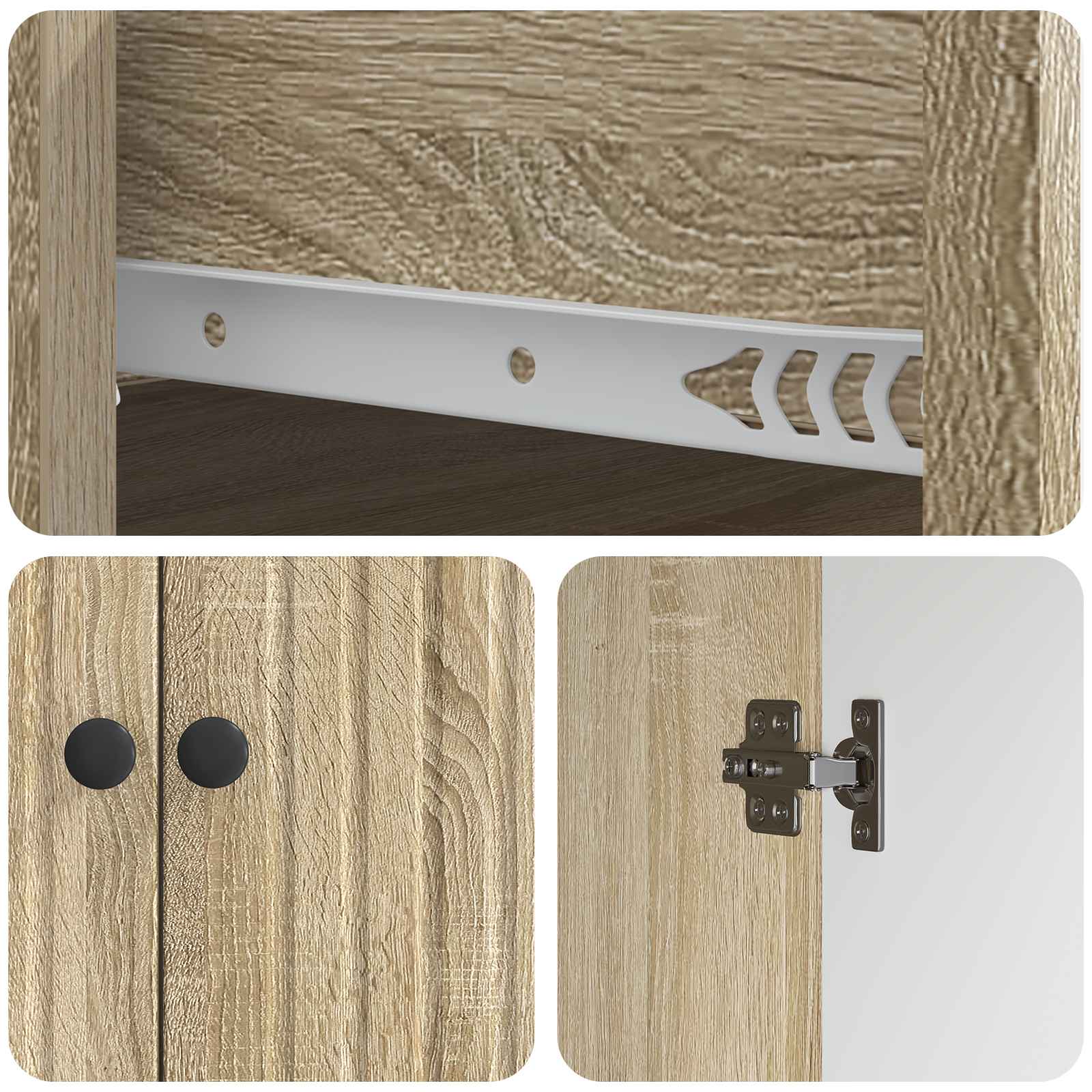 Servírovací Skříň Dub Sonoma 66 X 34,5 X 90 Cm Kompozitní Dřevo