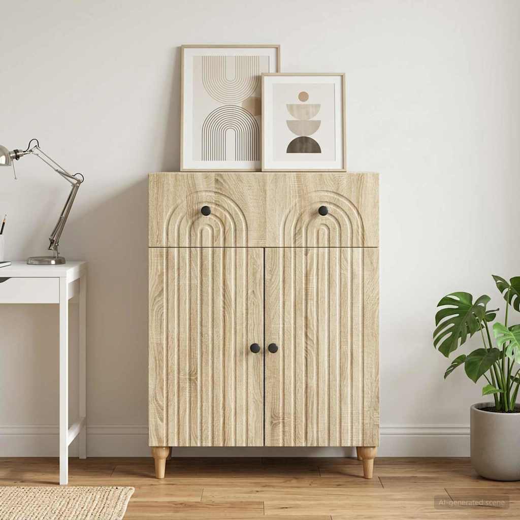 Servírovací Skříň Dub Sonoma 66 X 34,5 X 90 Cm Kompozitní Dřevo