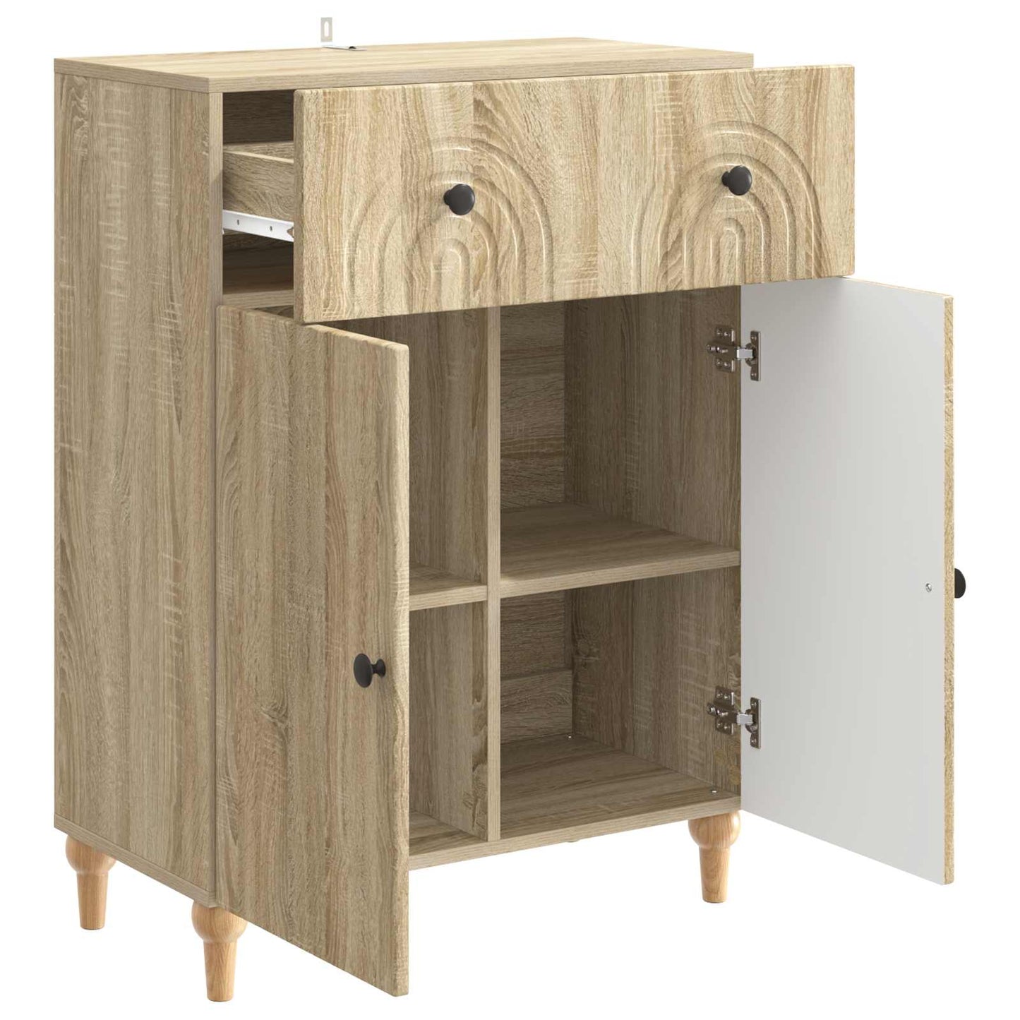 Servírovací Skříň Dub Sonoma 66 X 34,5 X 90 Cm Kompozitní Dřevo