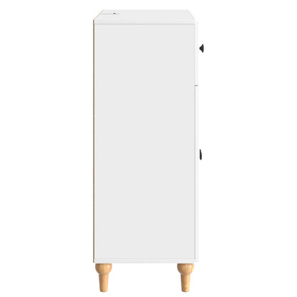 Servírovací Skříň Bílá S Vysokým Leskem 66 X 34,5 X 90 Cm