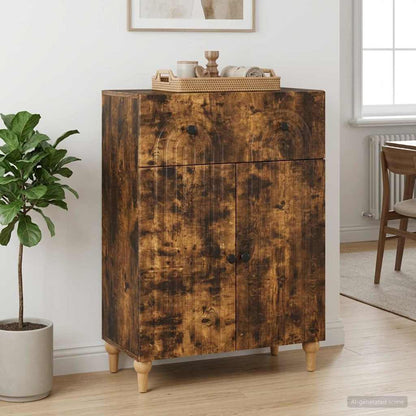 Servírovací Skříň Se Zásuvkou Kouřový Dub 66 X 34,5 X 90 Cm