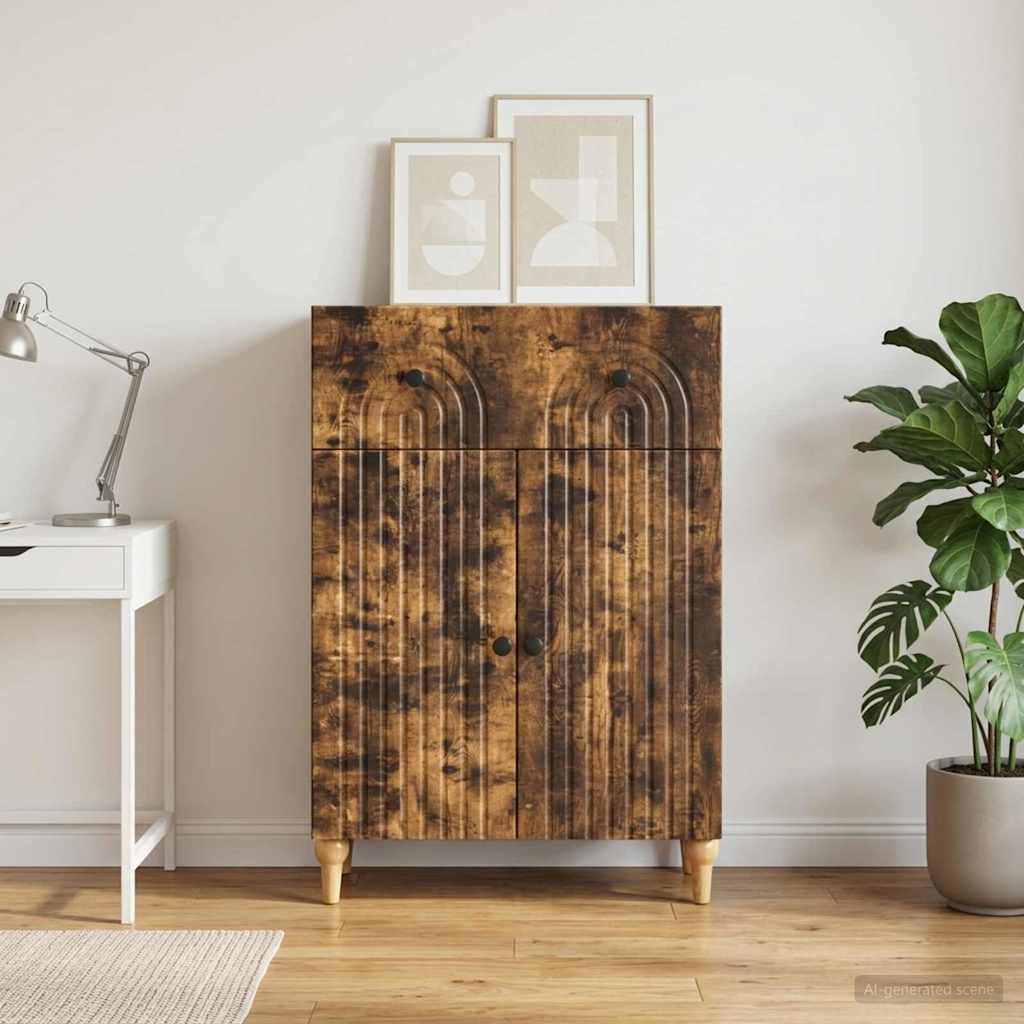 Servírovací Skříň Se Zásuvkou Kouřový Dub 66 X 34,5 X 90 Cm