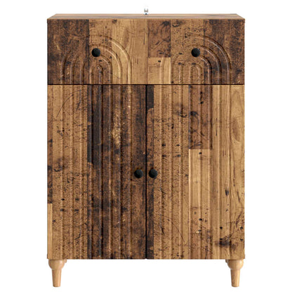 Servírovací Skříň Se Zásuvkou Staré Dřevo 66 X 34,5 X 90 Cm