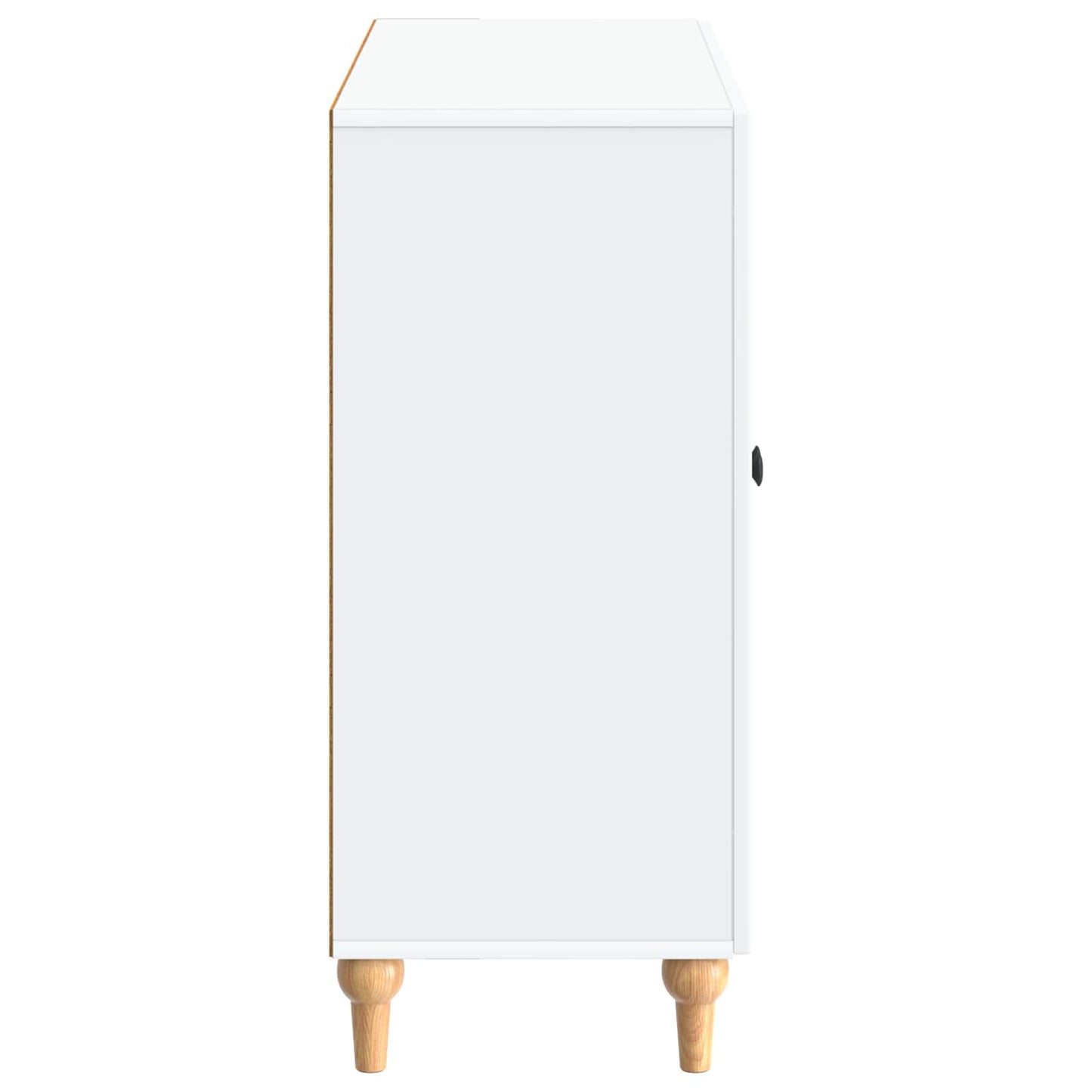 Servírovací Skříň Bílá 89 X 34,5 X 80 Cm Kompozitní Dřevo