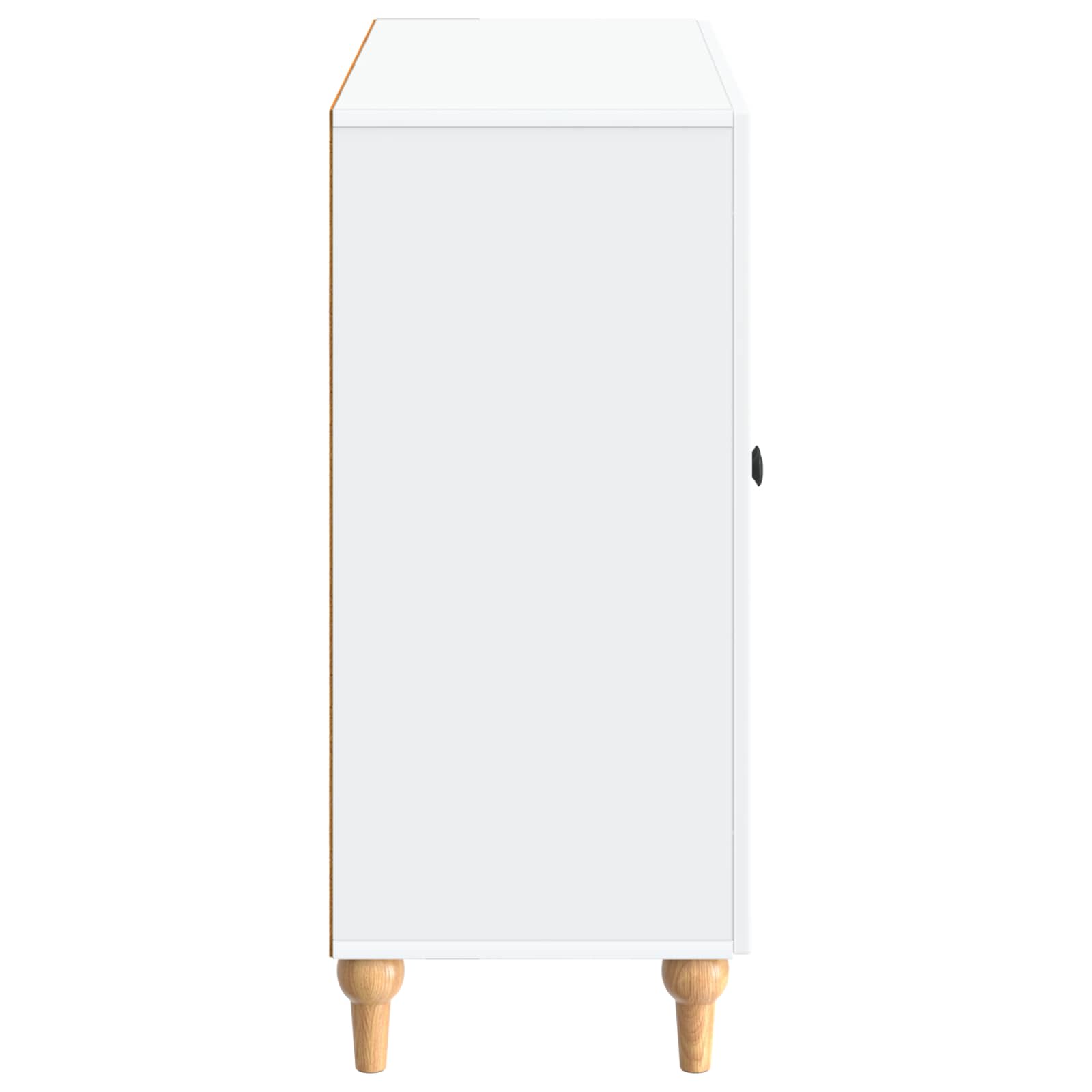 Servírovací Skříň Bílá 89 X 34,5 X 80 Cm Kompozitní Dřevo