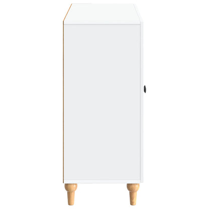 Servírovací Skříň Bílá 89 X 34,5 X 80 Cm Kompozitní Dřevo