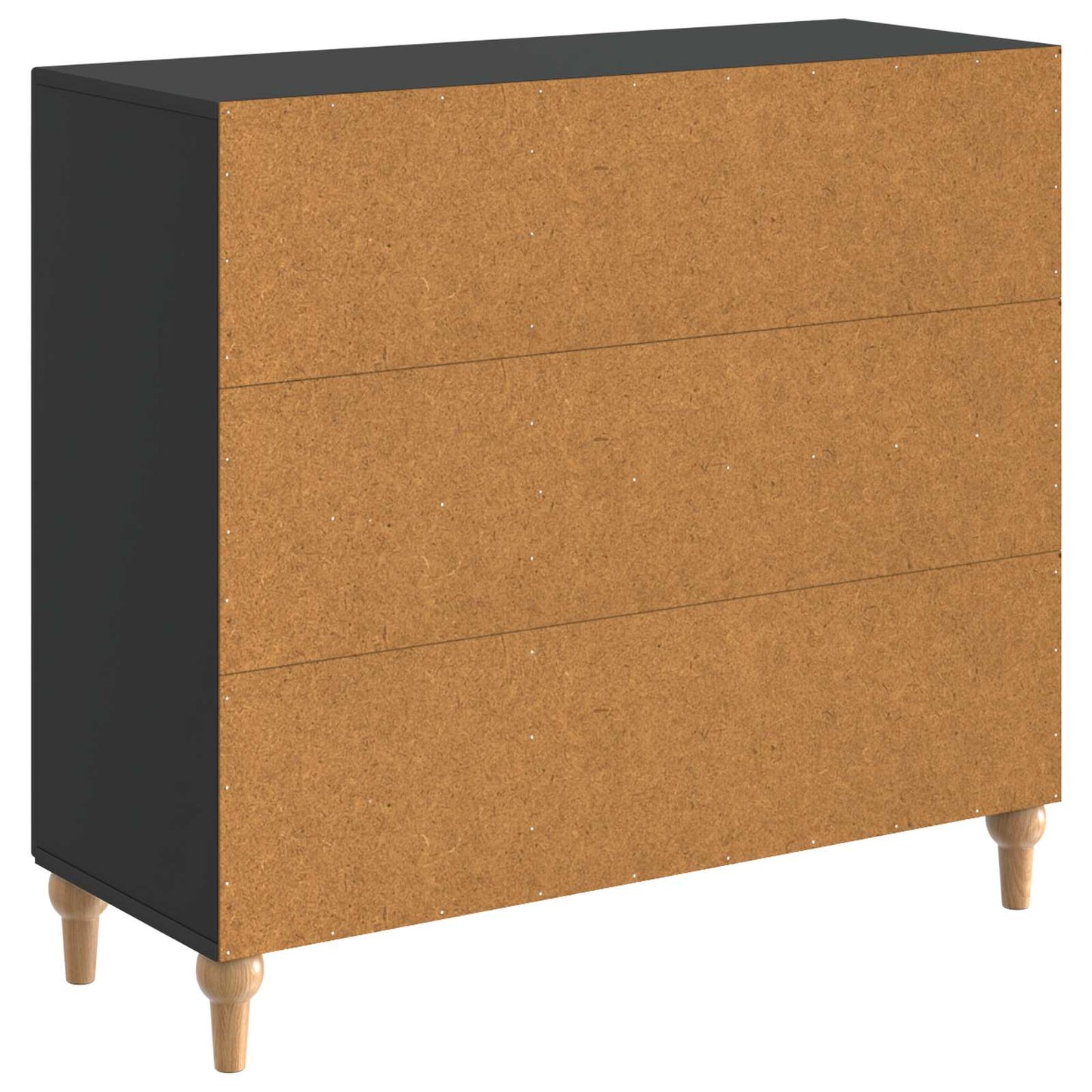Servírovací Skříň Černá 89 X 34,5 X 80 Cm Kompozitní Dřevo