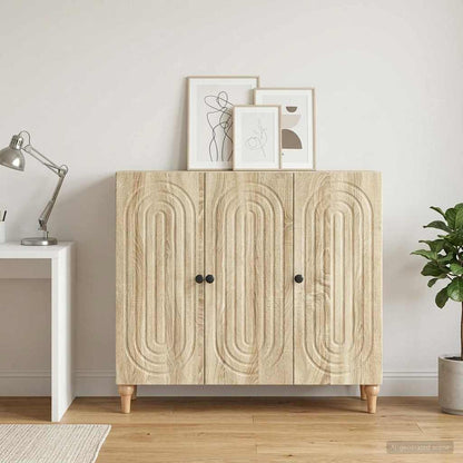 Servírovací Skříň Dub Sonoma 89 X 34,5 X 80 Cm Kompozitní Dřevo