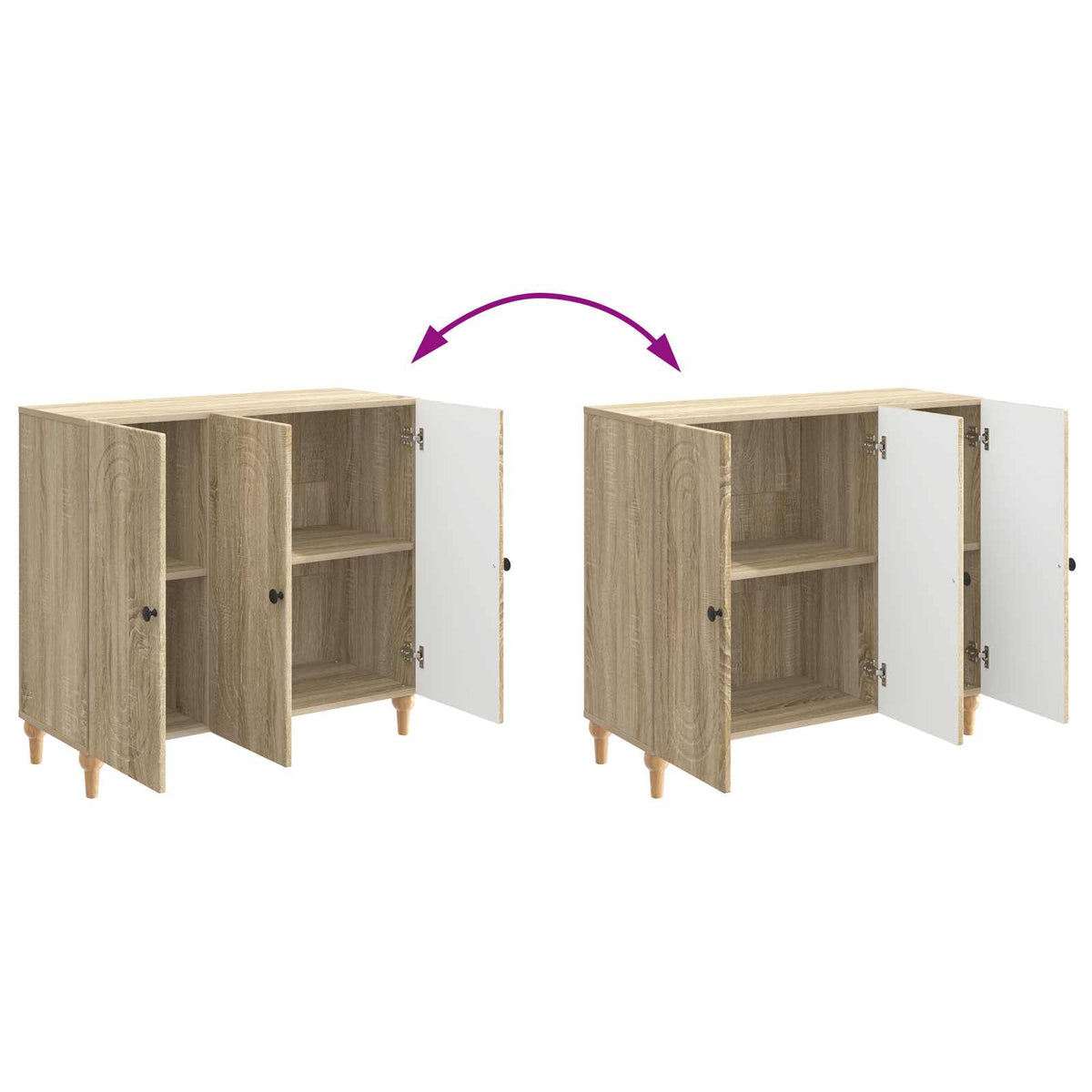 Servírovací Skříň Dub Sonoma 89 X 34,5 X 80 Cm Kompozitní Dřevo
