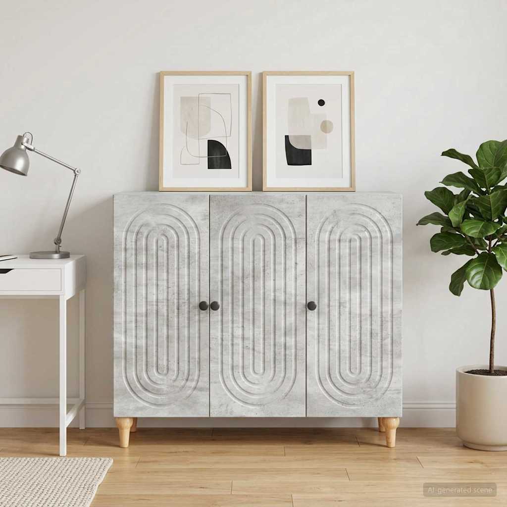 Servírovací Skříň Betonově Šedá 89 X 34,5 X 80 Cm