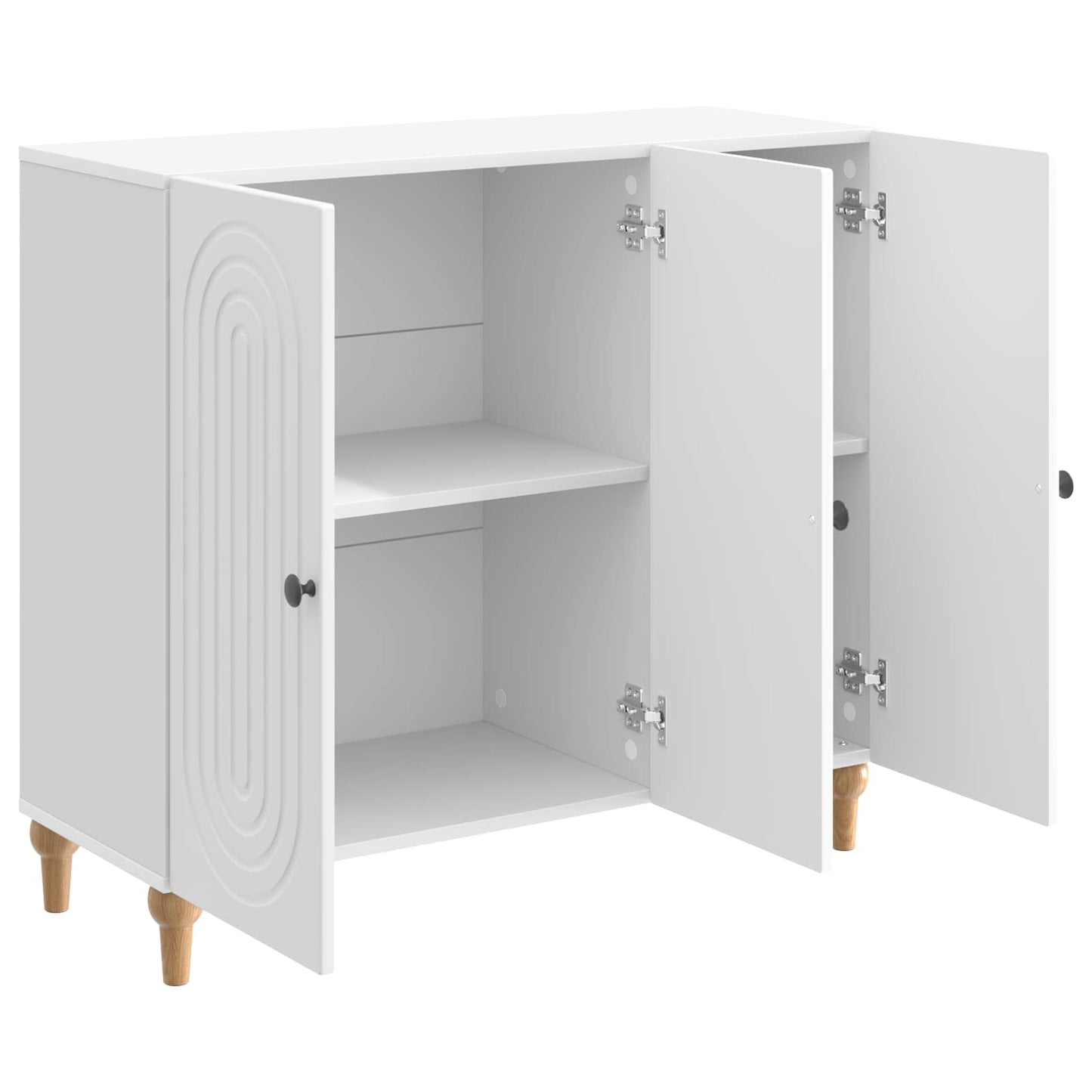 Servírovací Skříň Bílá S Vysokým Leskem 89 X 34,5 X 80 Cm