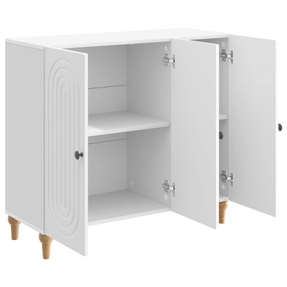 Servírovací Skříň Bílá S Vysokým Leskem 89 X 34,5 X 80 Cm