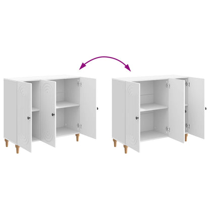 Servírovací Skříň Bílá S Vysokým Leskem 89 X 34,5 X 80 Cm