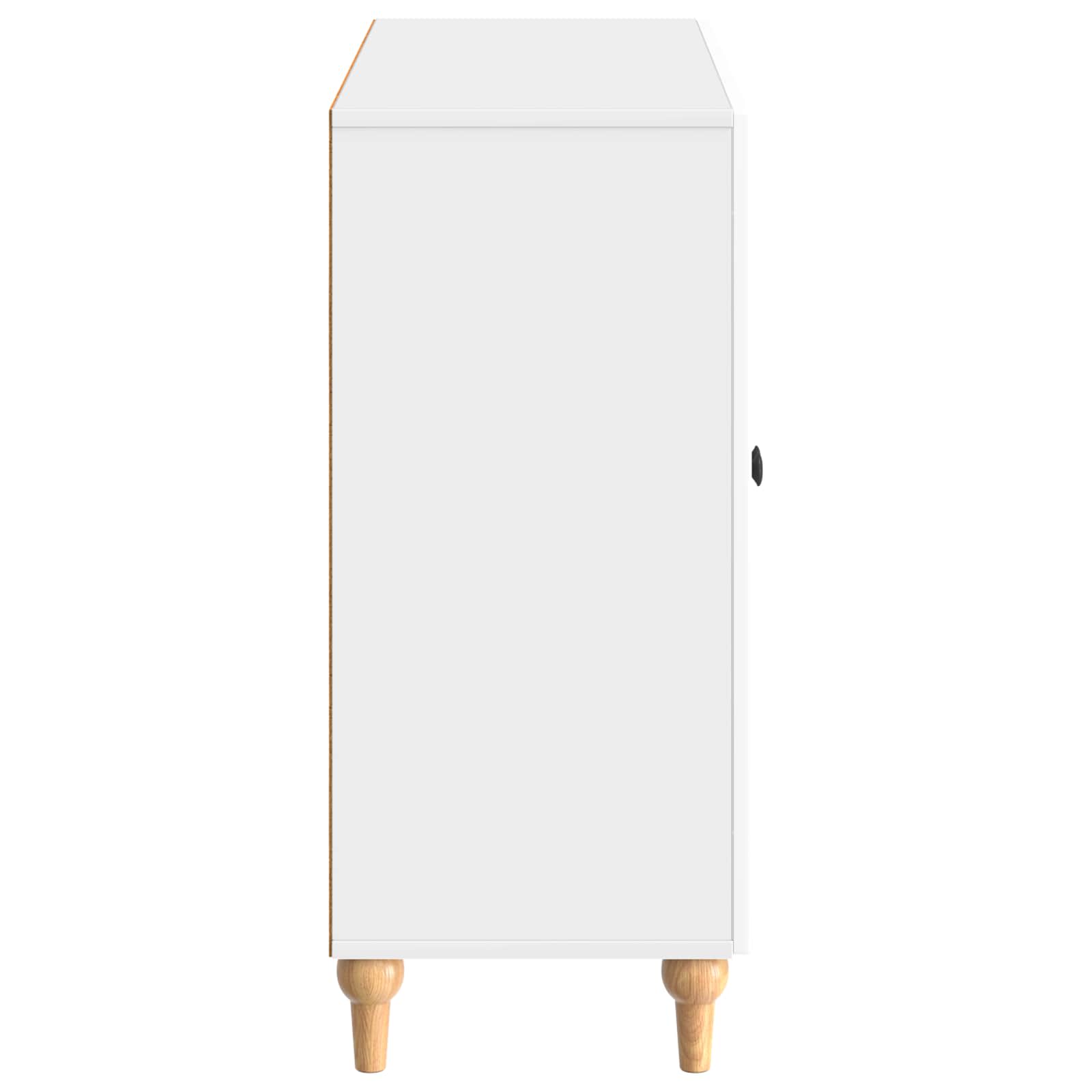Servírovací Skříň Bílá S Vysokým Leskem 89 X 34,5 X 80 Cm
