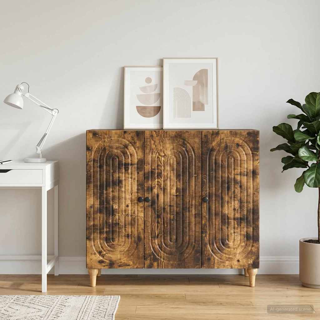 Servírovací Skříň Kouřový Dub 89 X 34,5 X 80 Cm