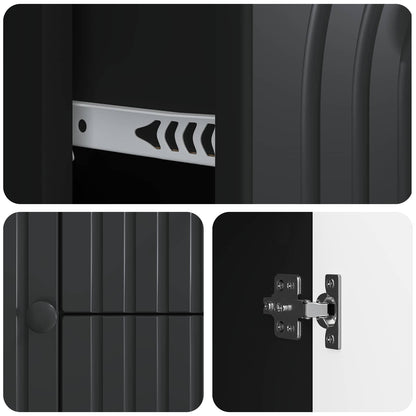 Televizní Skříň Černá 89 X 34,5 X 60 Cm Kompozitní Dřevo