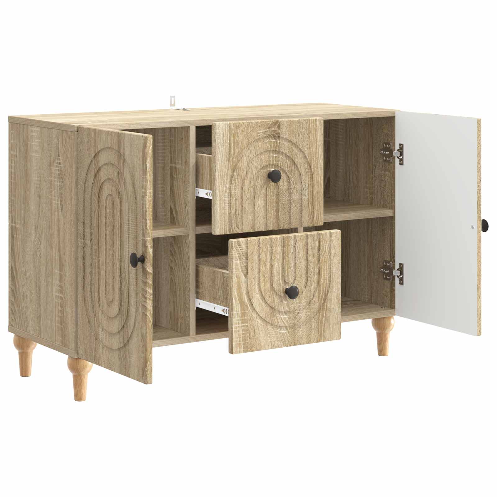 Televizní Skříň Dub Sonoma 89 X 34,5 X 60 Cm Kompozitní Dřevo