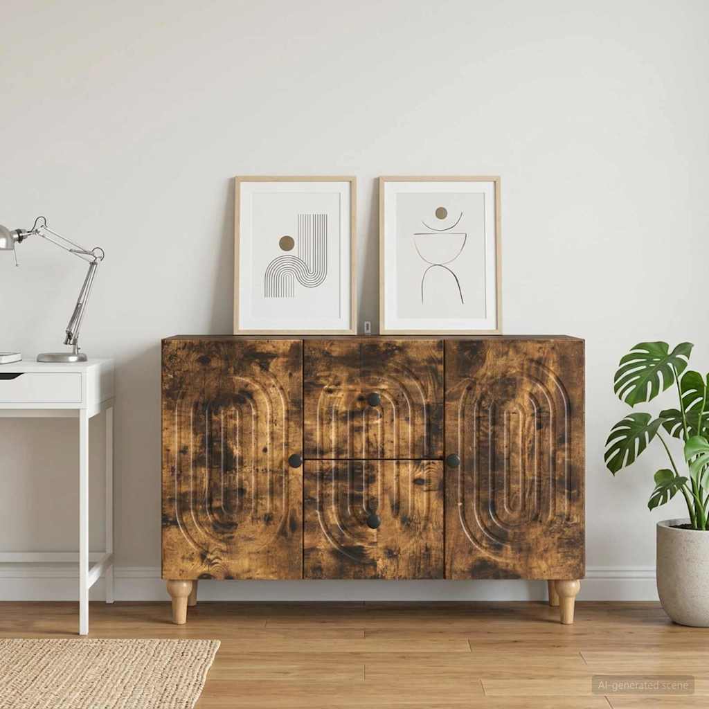 Televizní Skříň Kouřový Dub 89 X 34,5 X 60 Cm Kompozitní Dřevo