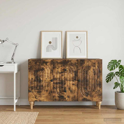 Televizní Skříň Kouřový Dub 89 X 34,5 X 60 Cm Kompozitní Dřevo