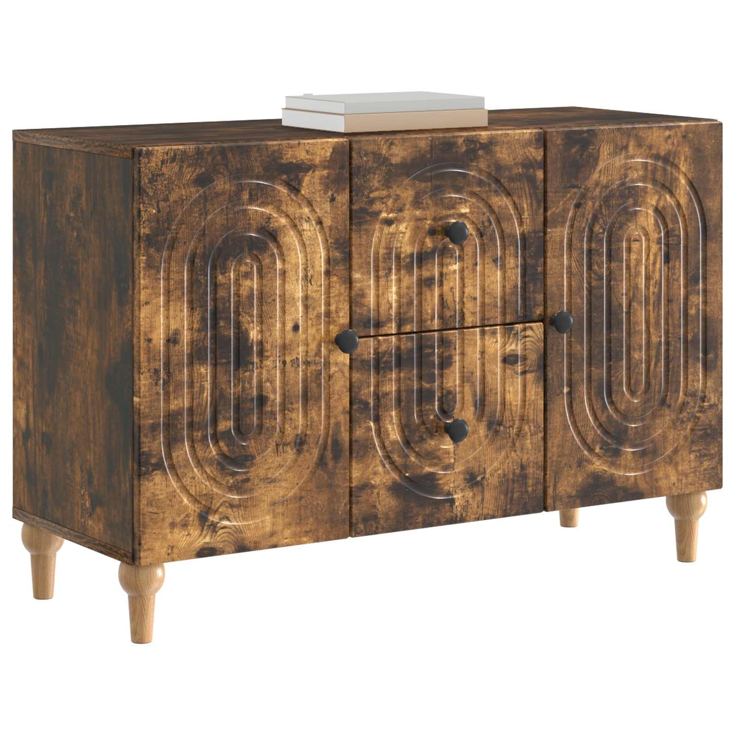 Televizní Skříň Kouřový Dub 89 X 34,5 X 60 Cm Kompozitní Dřevo