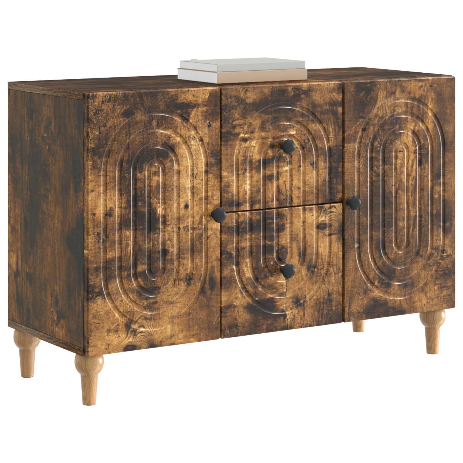 Televizní Skříň Kouřový Dub 89 X 34,5 X 60 Cm Kompozitní Dřevo