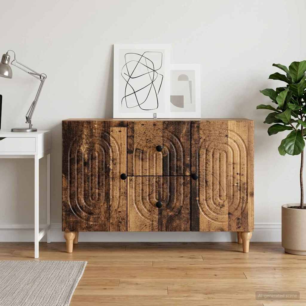 Televizní Skříň Staré Dřevo 89 X 34,5 X 60 Cm Kompozitní Dřevo