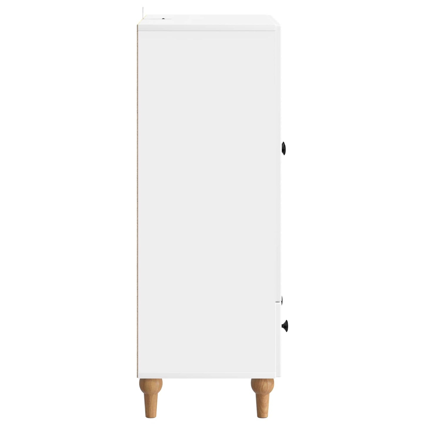 Servírovací Skříň Bílá 66 X 34,5 X 95 Cm Kompozitní Dřevo