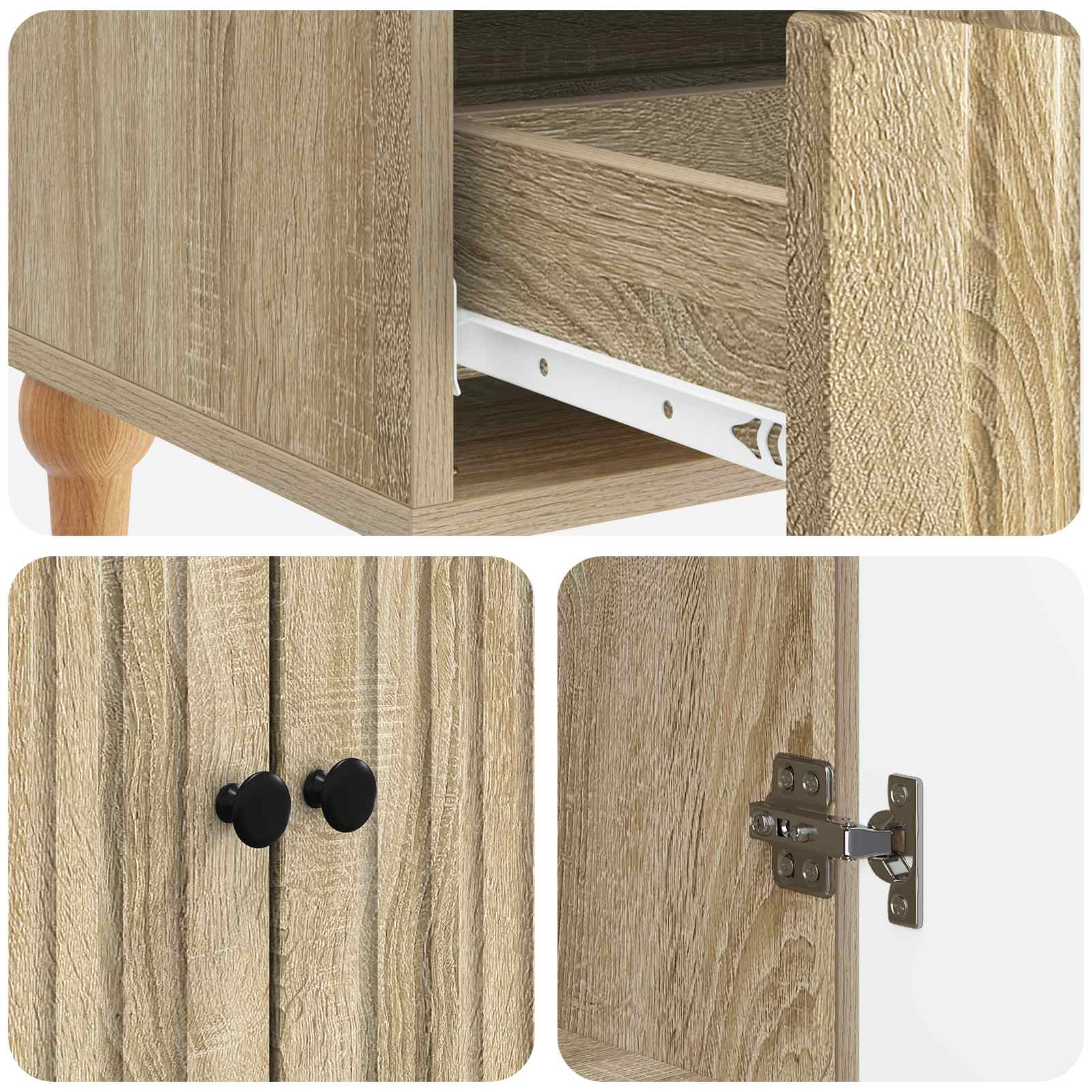 Servírovací Skříň Dub Sonoma 66 X 34,5 X 95 Cm Kompozitní Dřevo