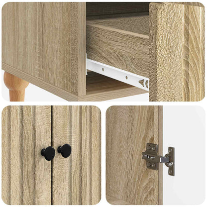 Servírovací Skříň Dub Sonoma 66 X 34,5 X 95 Cm Kompozitní Dřevo