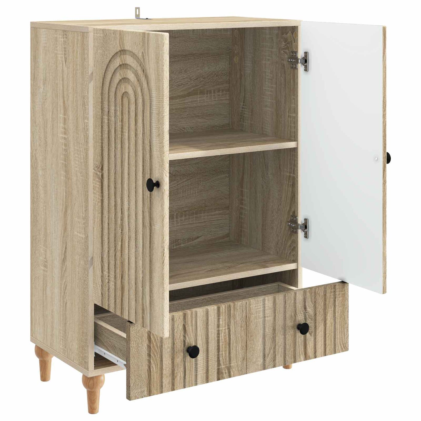 Servírovací Skříň Dub Sonoma 66 X 34,5 X 95 Cm Kompozitní Dřevo